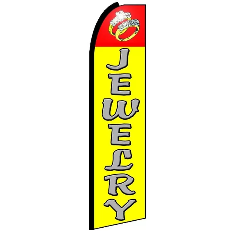 Jewelry swooper feather flag, design K316