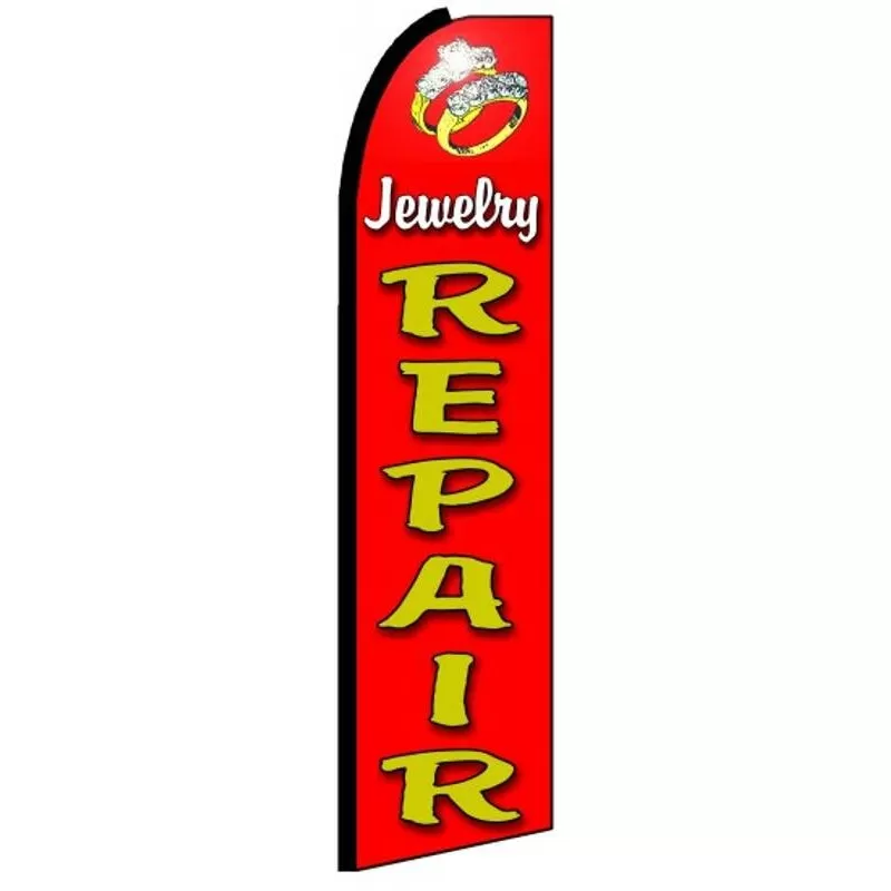 Jewelry Repair swooper feather flag, design K317