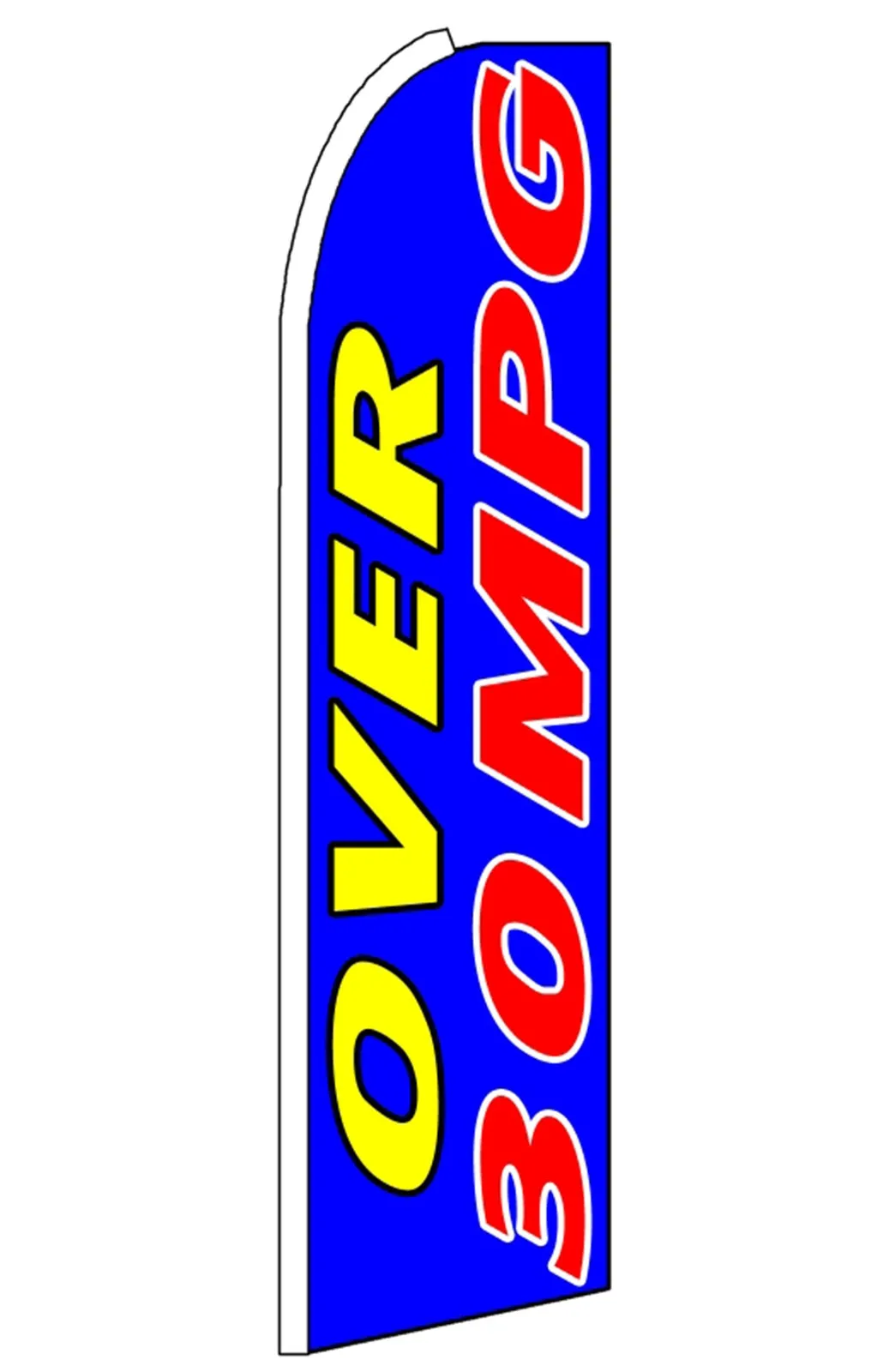 Over 30 MPG vertical swooper feather flag, AB7