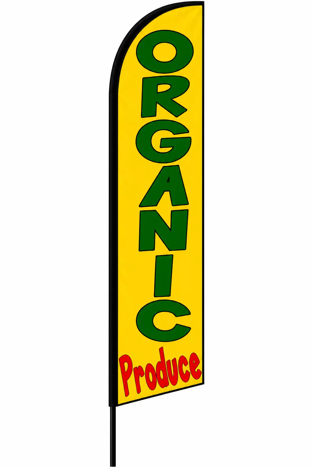 Organic Produce swooper feather flag, design AB4