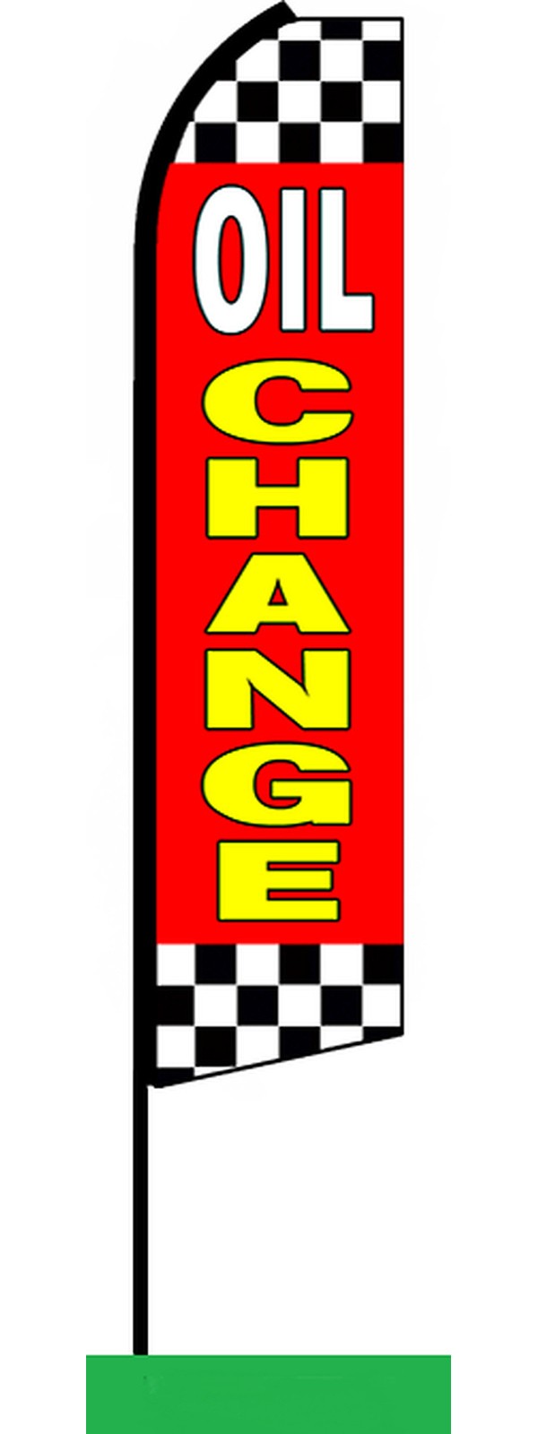 Oil Change vertical swooper feather flag, RQ2