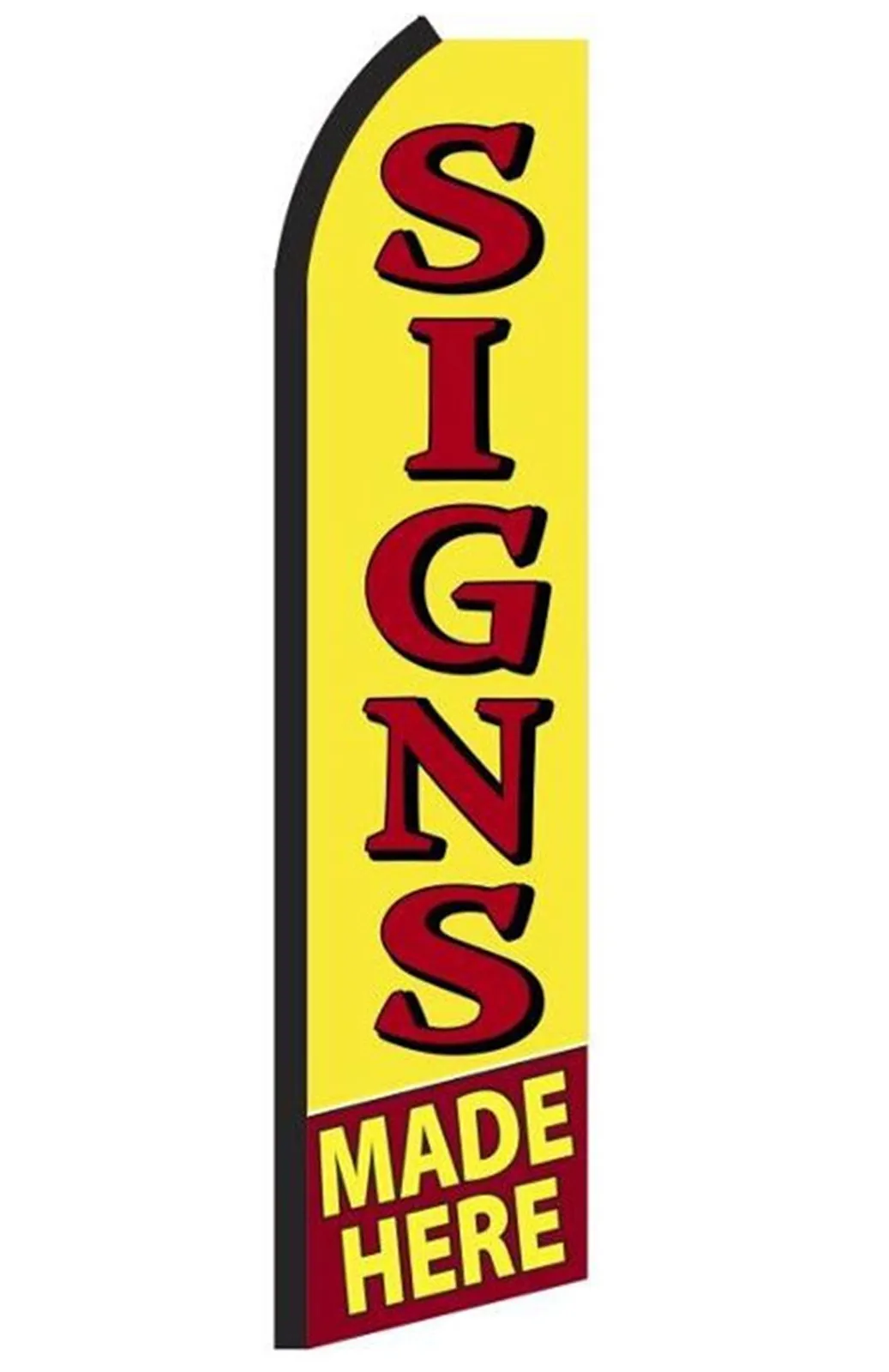 Signs Made Here swooper feather flag, design SH4