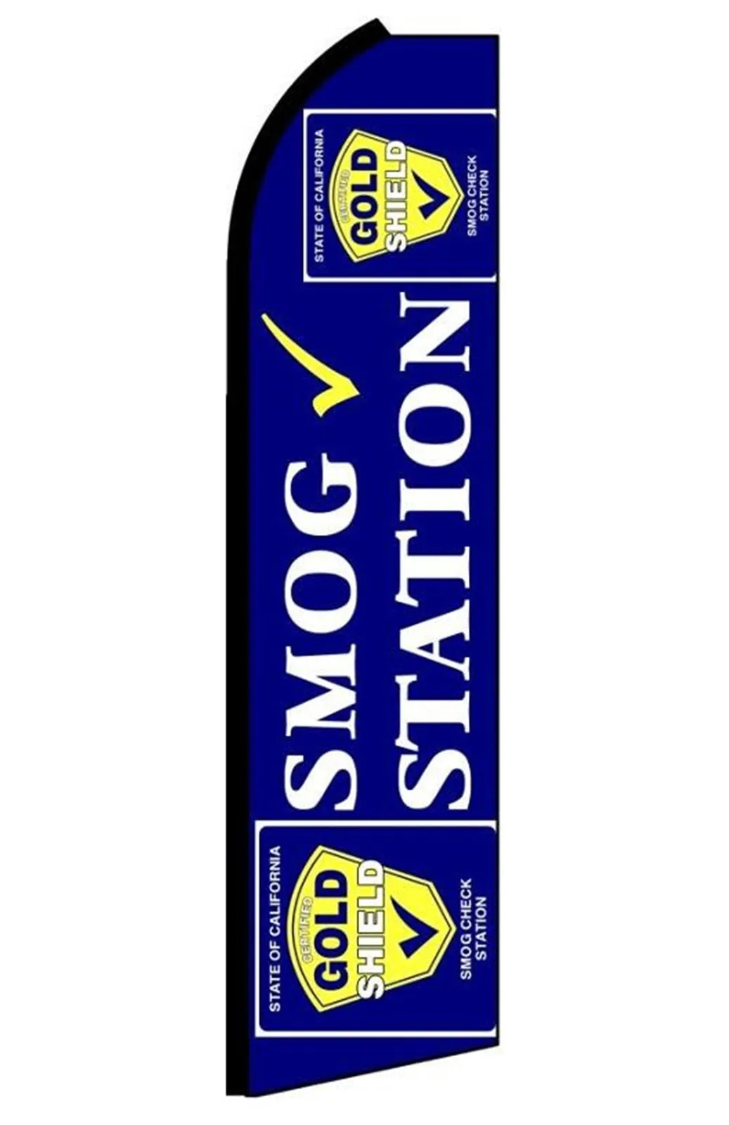 Smog Station vertical swooper feather flag, AB13