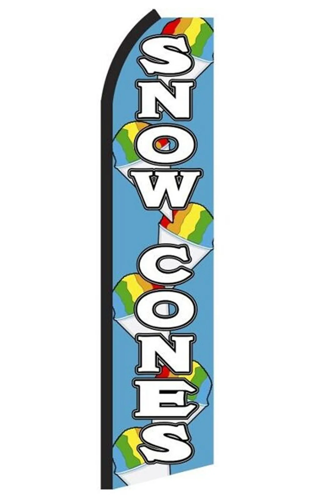 Snow Cones swooper feather flag, design RV7