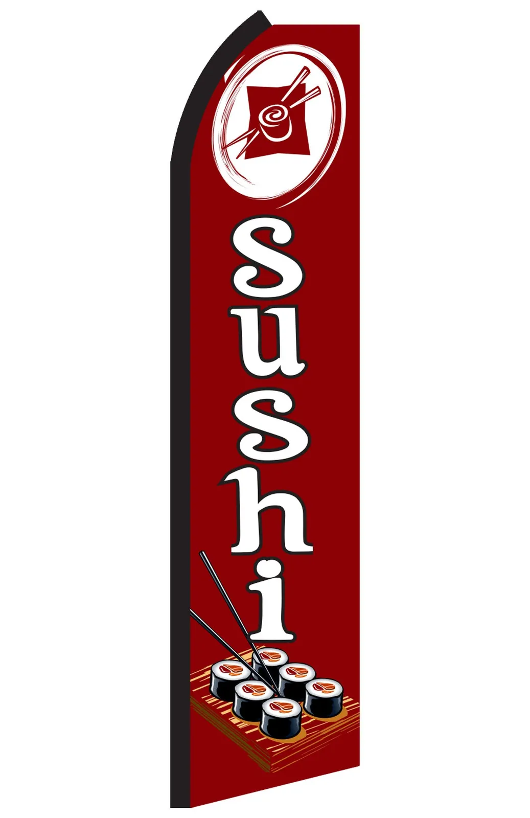 Sushi swooper feather flag, design RY2