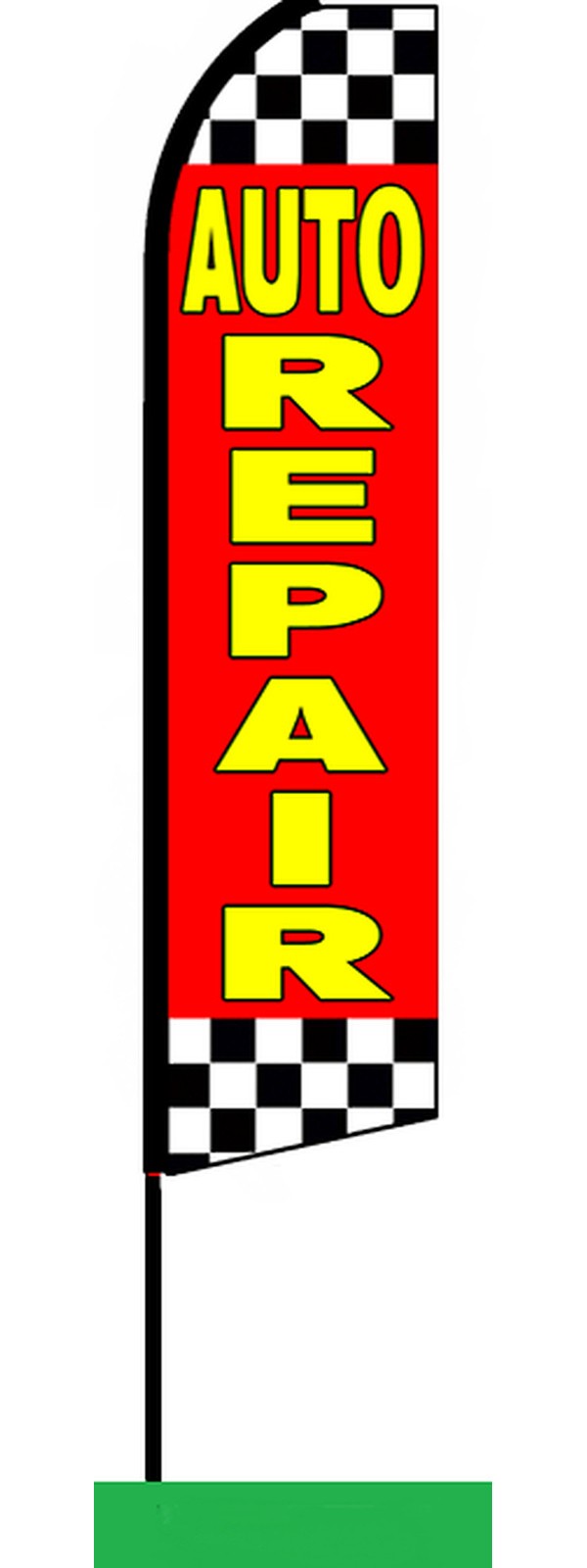Auto Repair vertical swooper feather flag