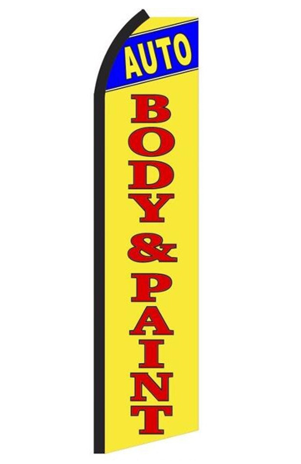 Auto Body & Paint vertical swooper feather flag, SJ0