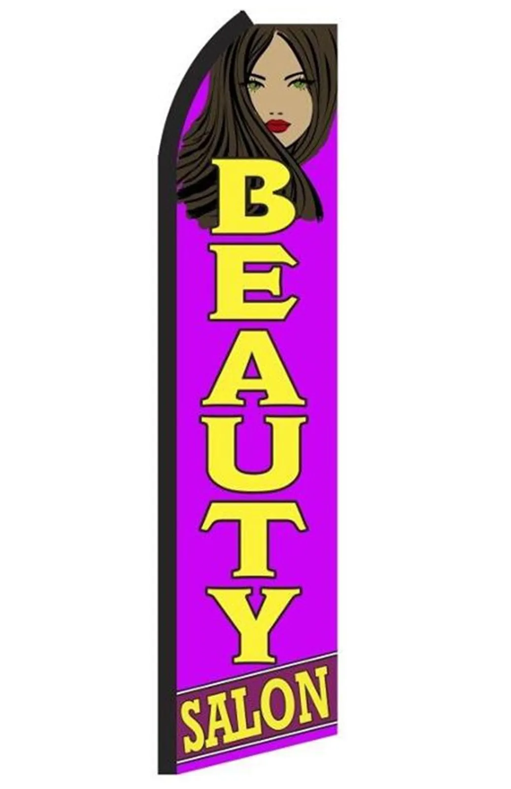 Beauty Salon swooper feather flag, design RC8