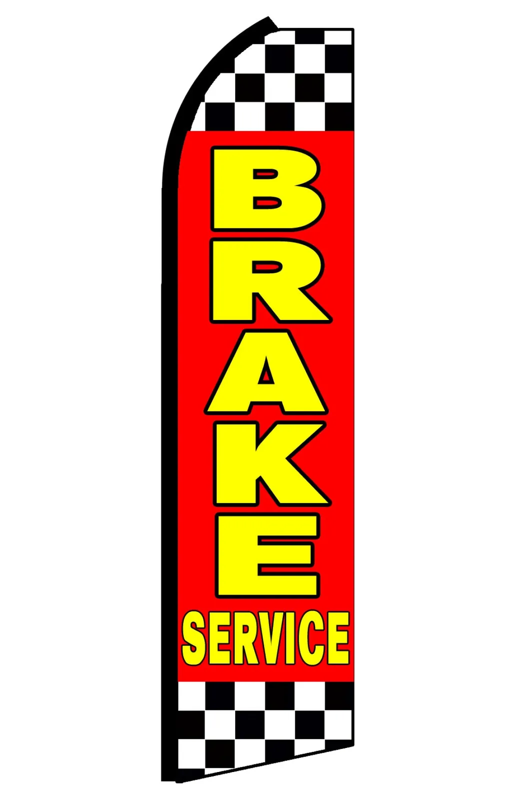 Brake Service vertical swooper feather flag, RD8