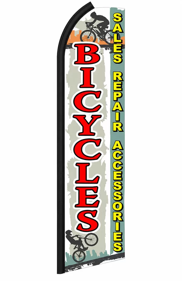 Bicycles swooper feather flag, design SL0