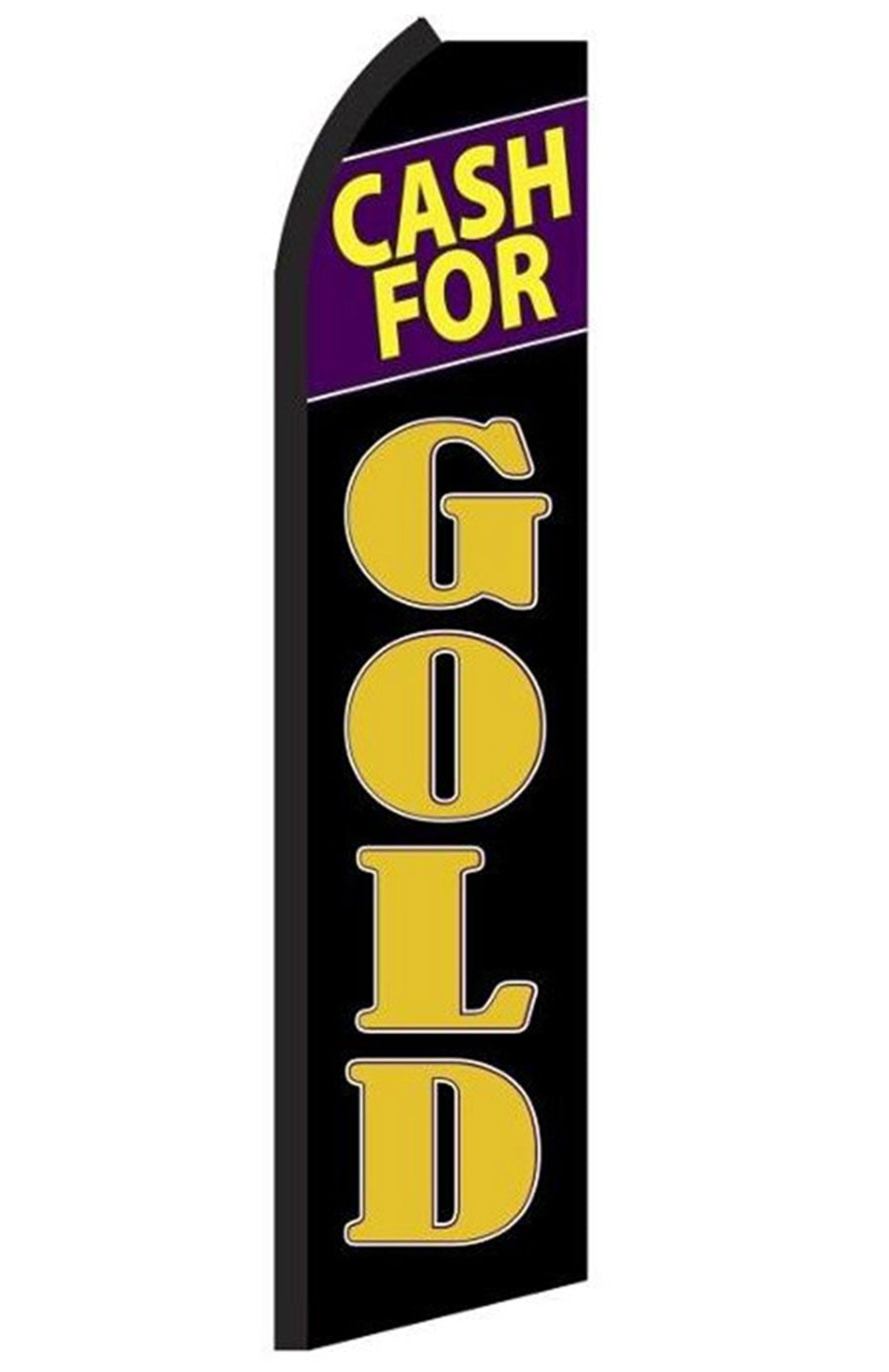 Cash For Gold swooper feather flag, design RF0