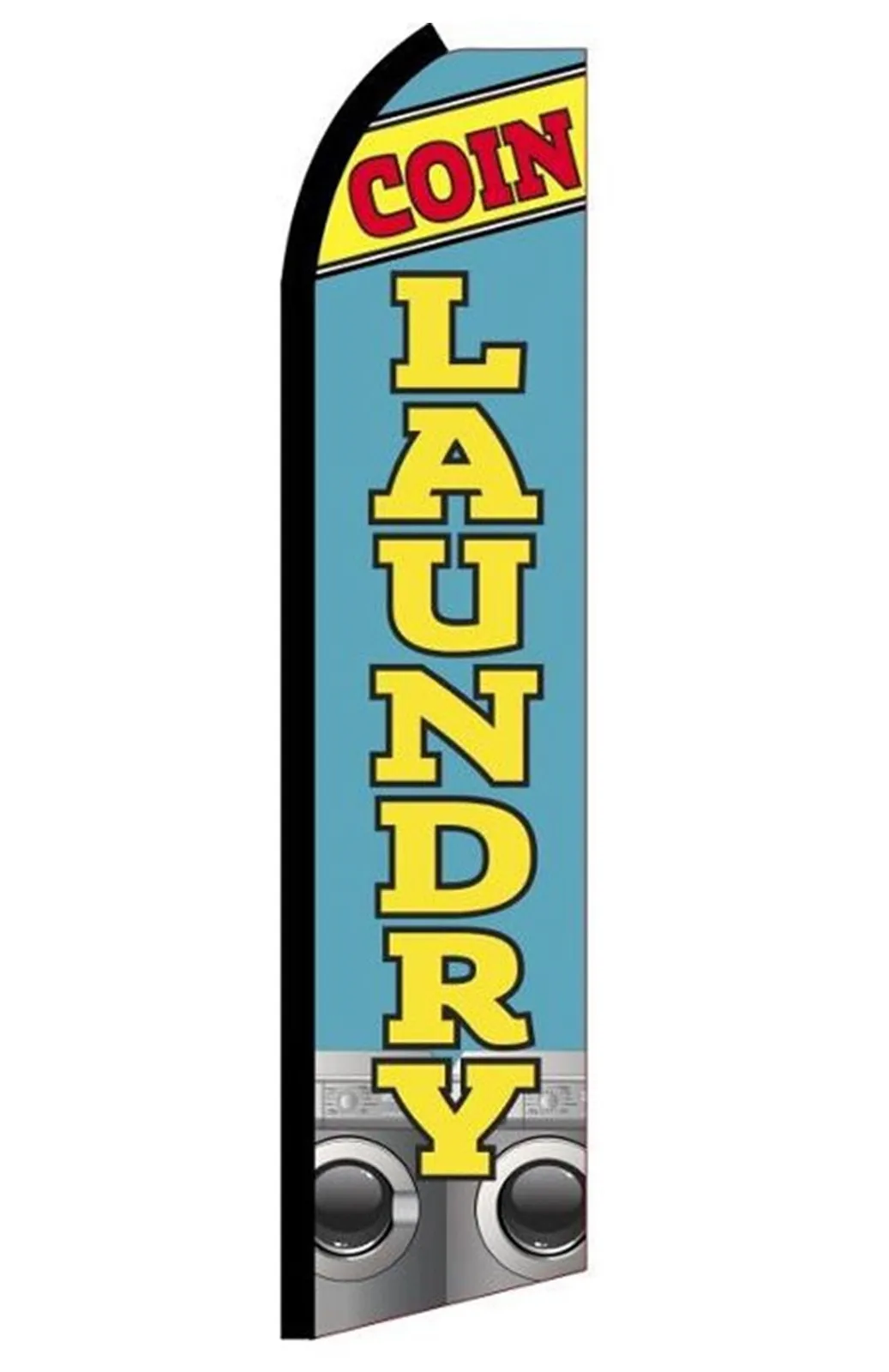 Coin Laundry swooper feather flag, design SL3