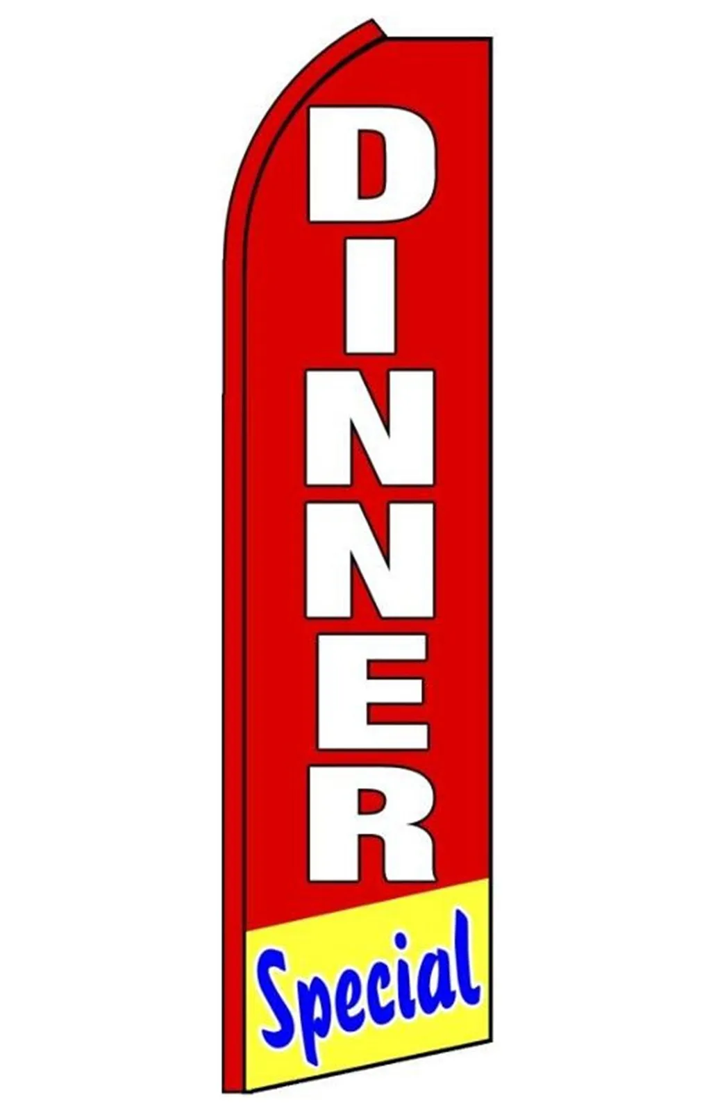 Dinner swooper feather flag, design SD1