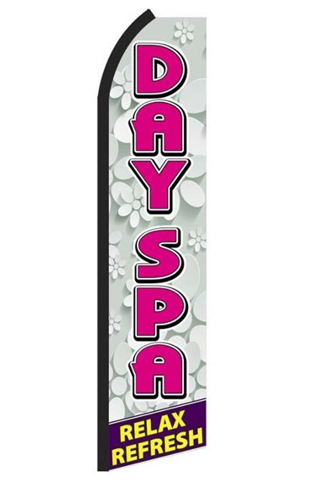 Day Spa swooper feather flag, design SG8