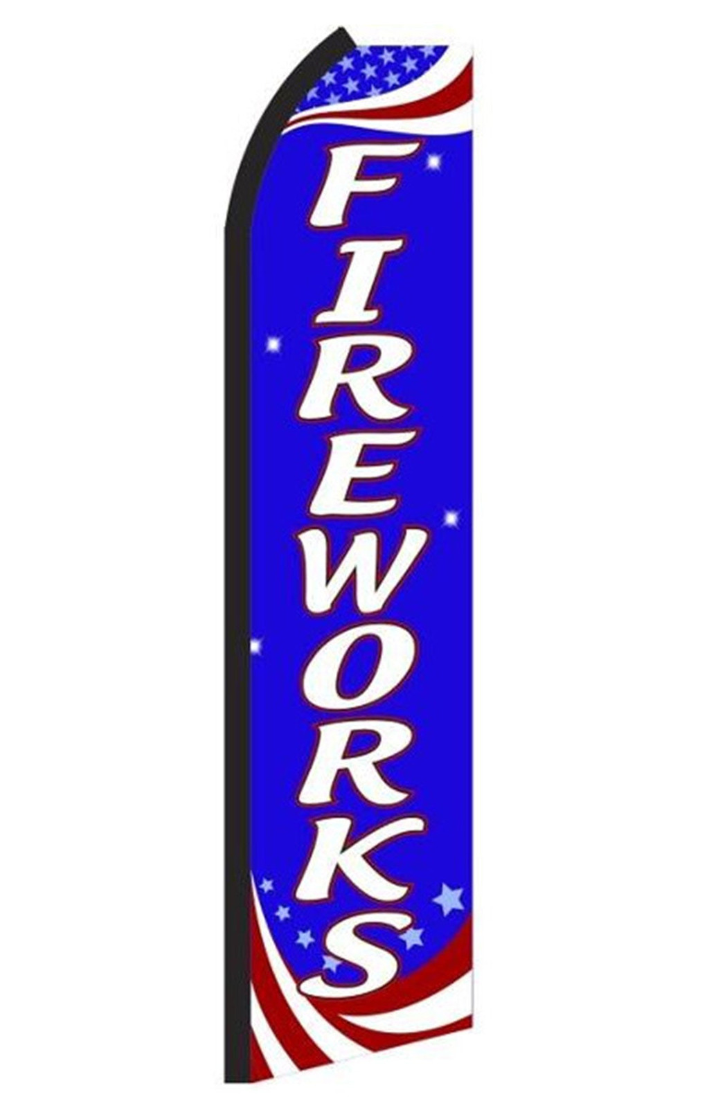Fireworks Swooper Feather Flag Rh8