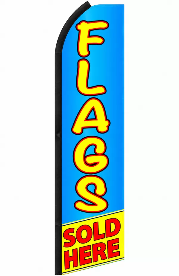 Flags Sold Here swooper feather flag, design RL0