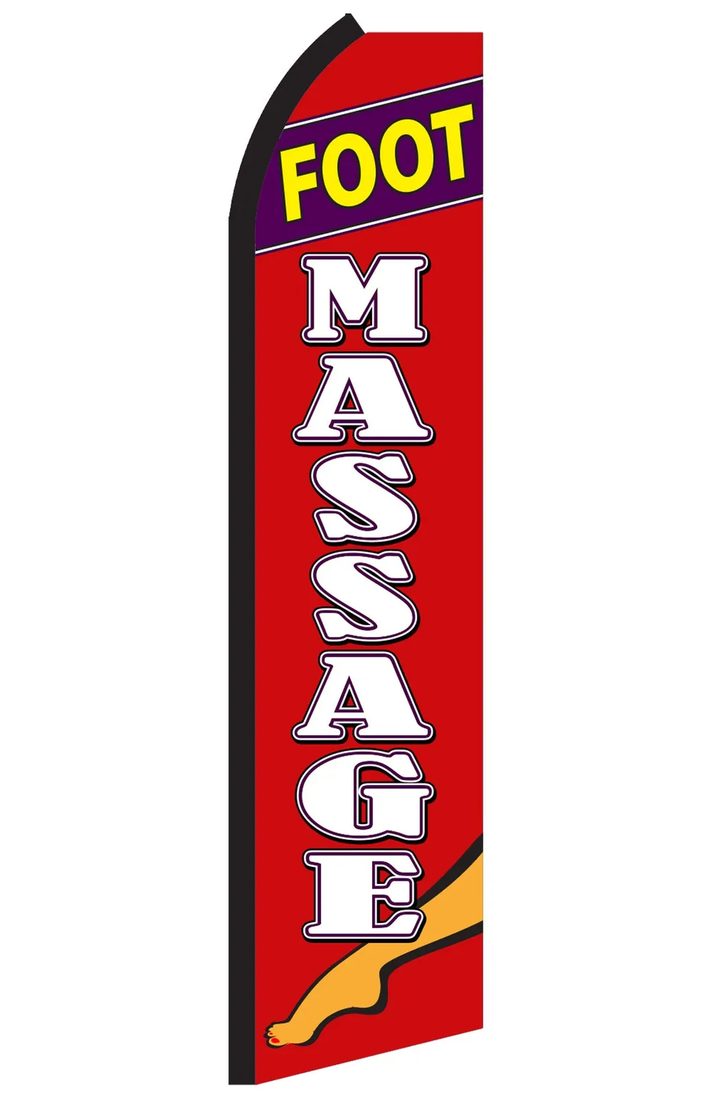 Foot Massage swooper feather flag, design SF9
