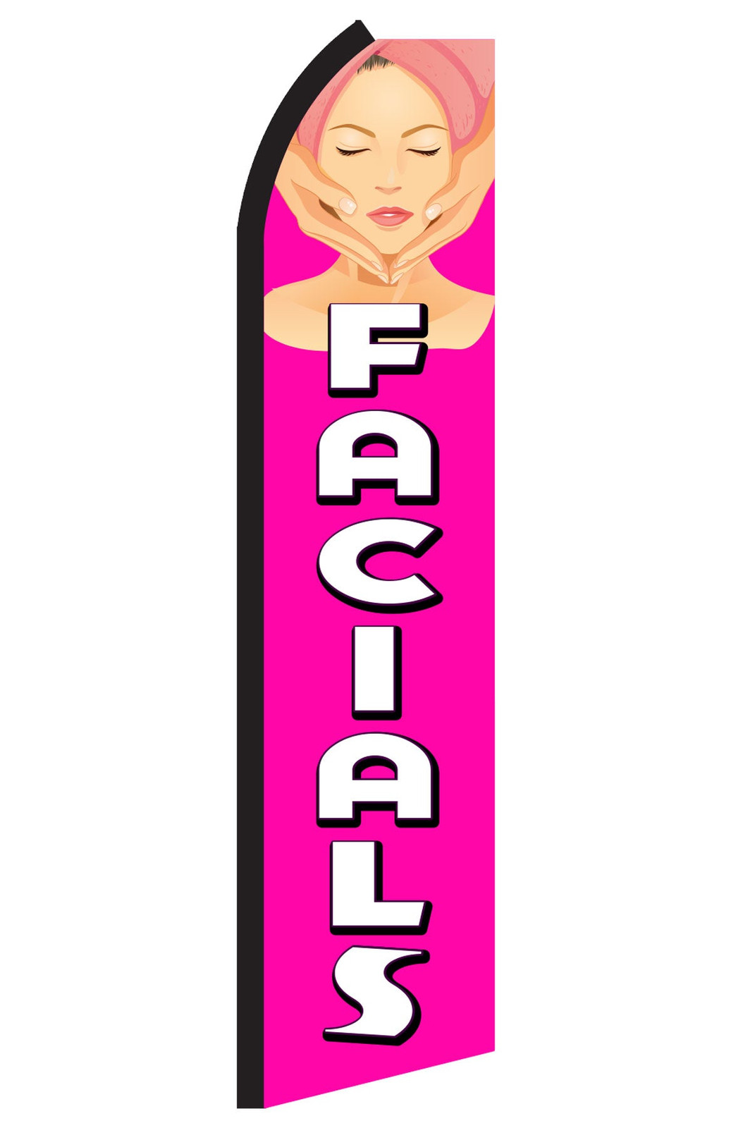 Facials swooper feather flag, design SG0