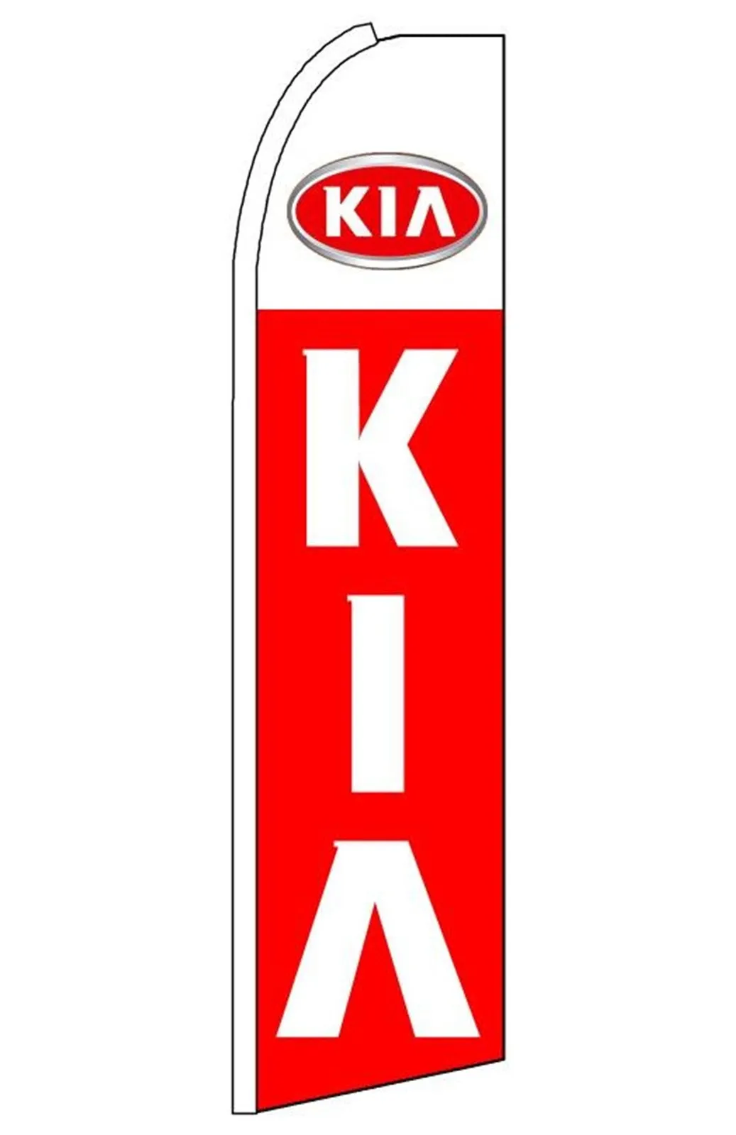 Kia vertical swooper feather flag, 0149