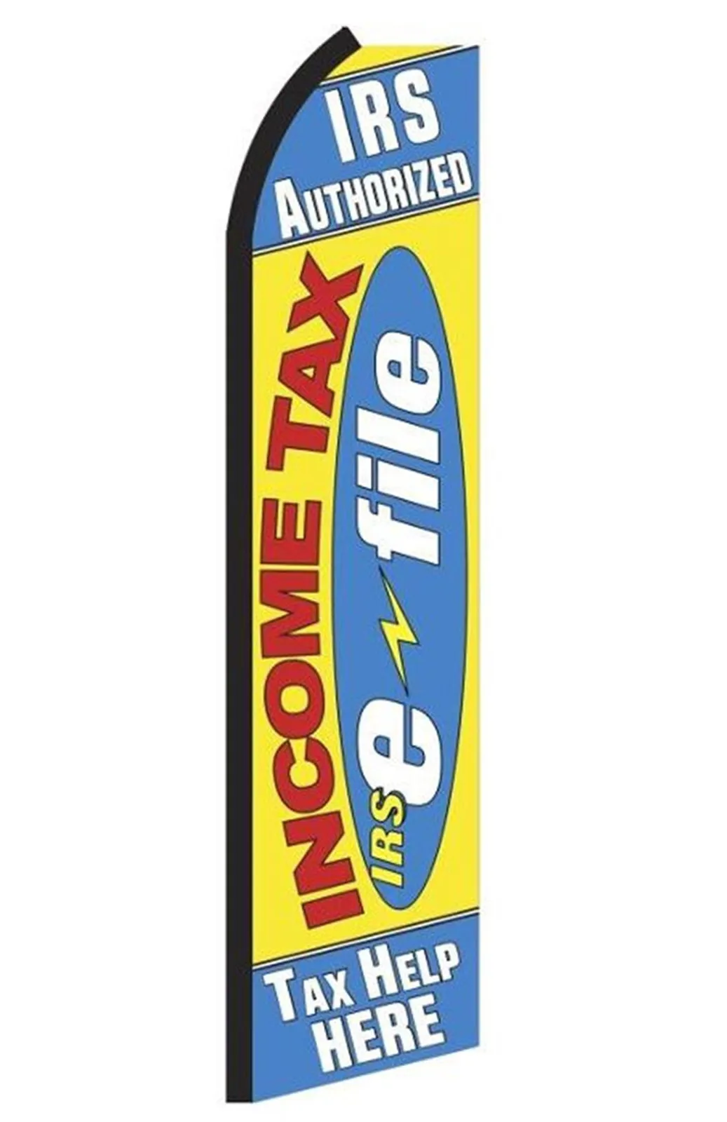 Income Tax E-file swooper feather flag, design RB4