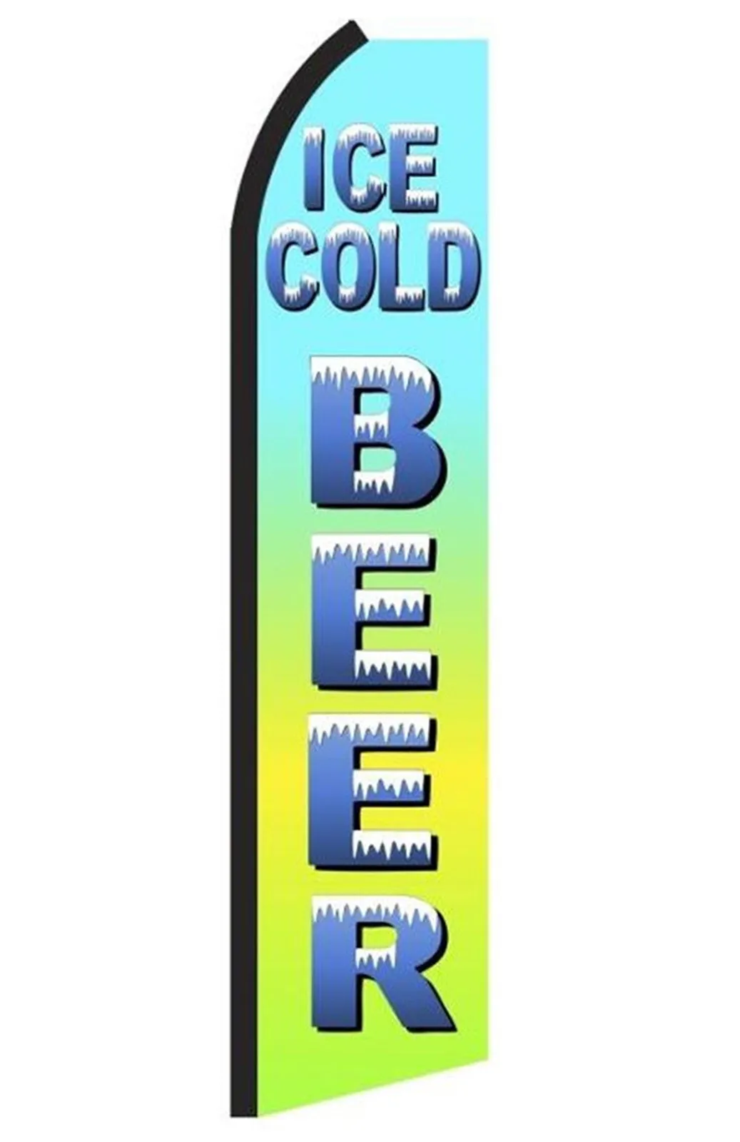 Ice Cold Beer swooper feather flag, design RF8