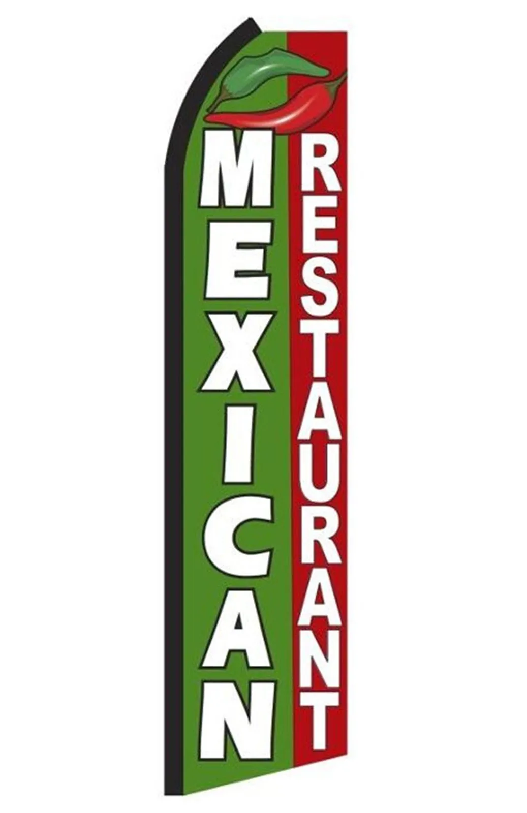 Mexican Restaurant swooper feather flag, design RN6