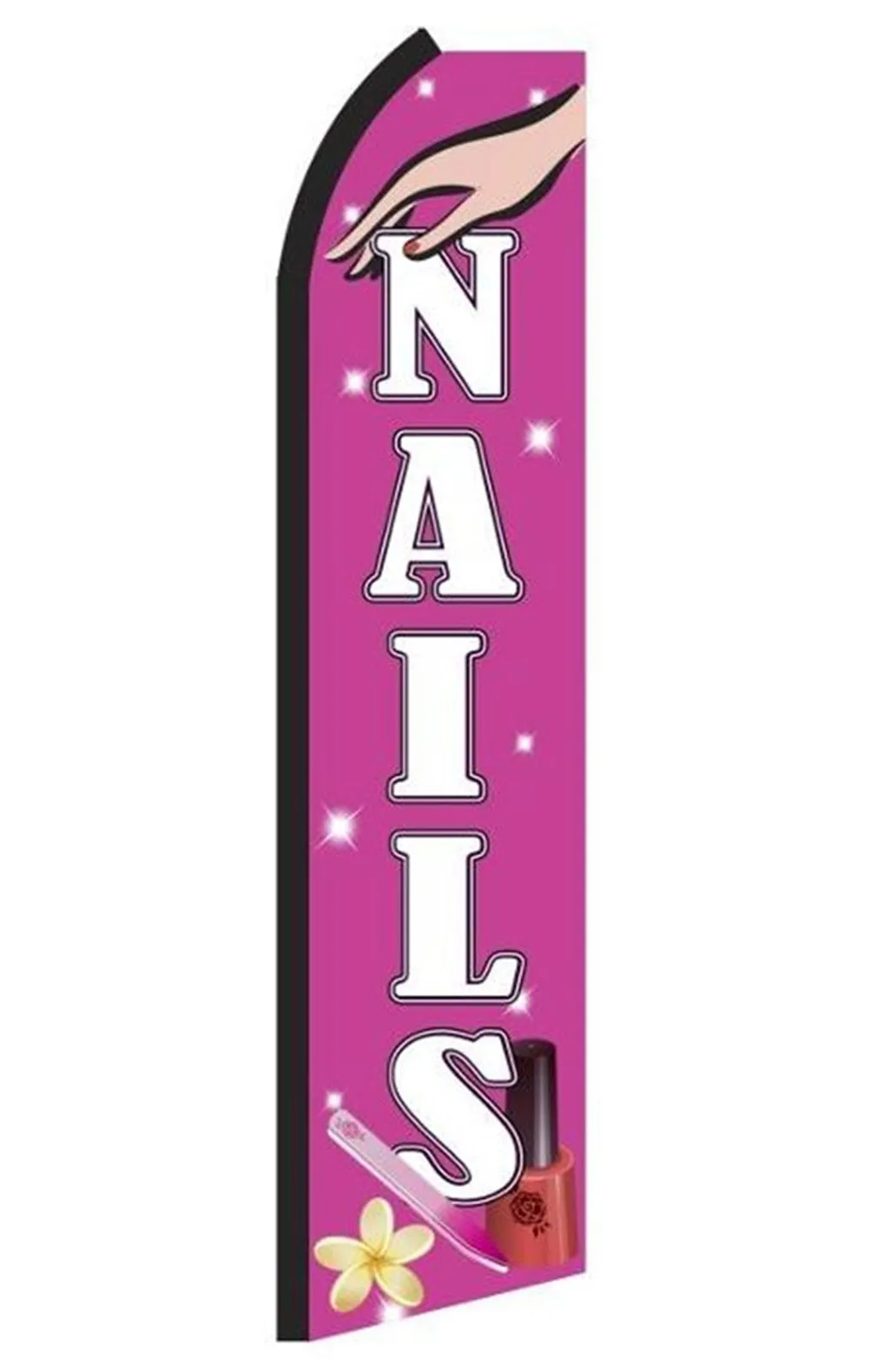 Nails swooper feather flag, design RP4