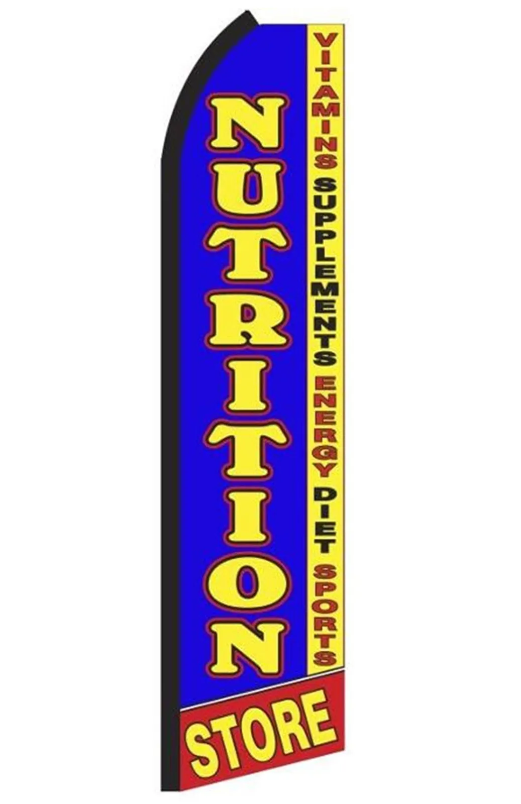Nutrition Store swooper feather flag, design RQ1