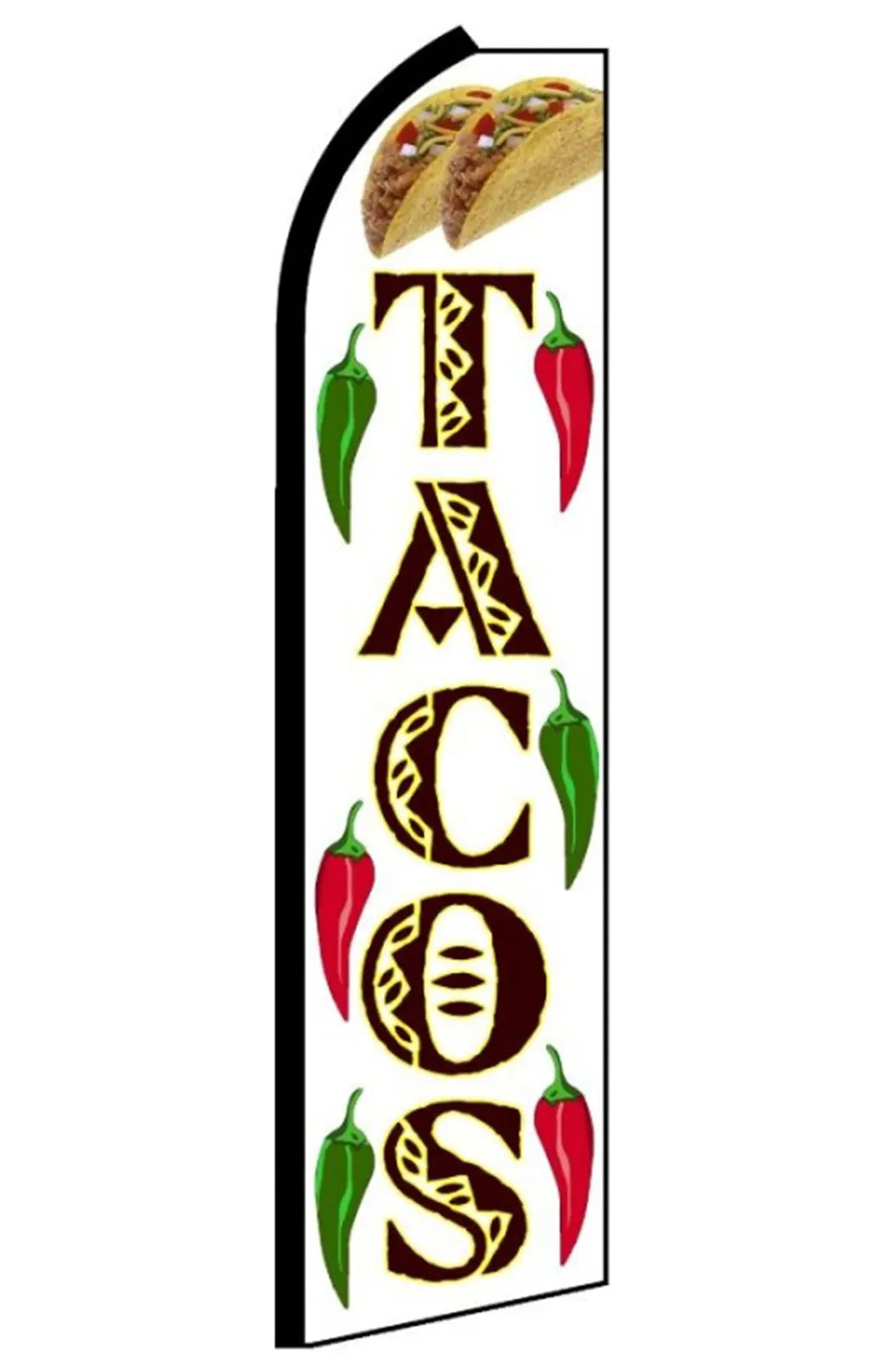 Tacos swooper feather flag, design RY5