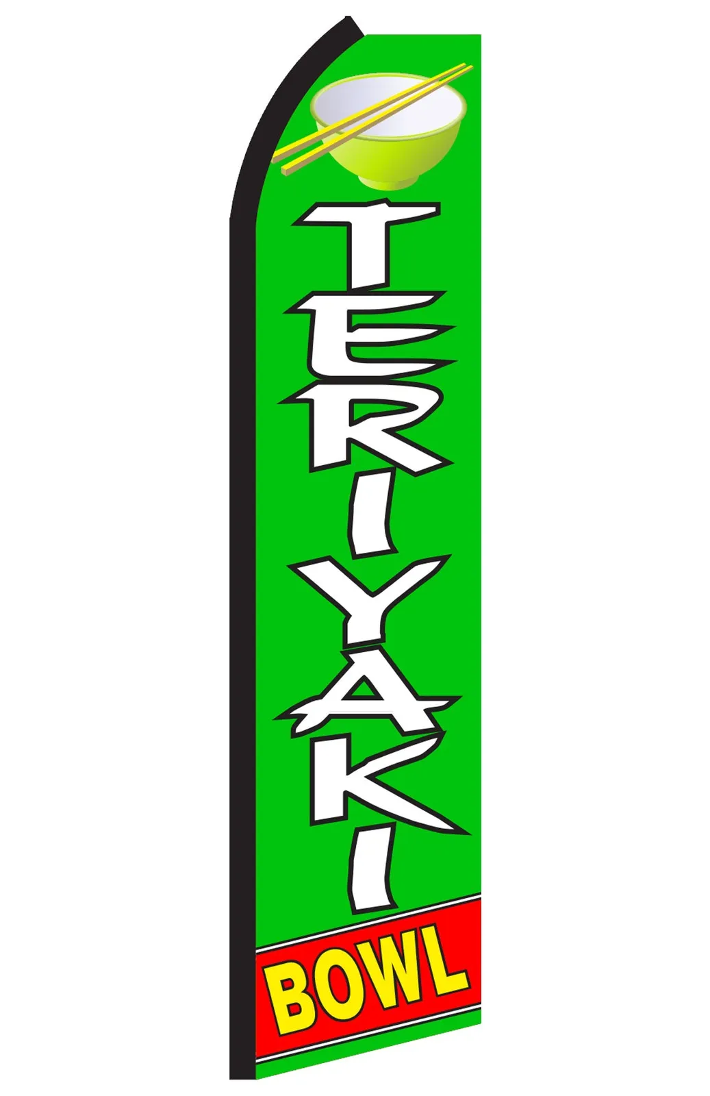 Teriyaki Bowl swooper feather flag, design SC6