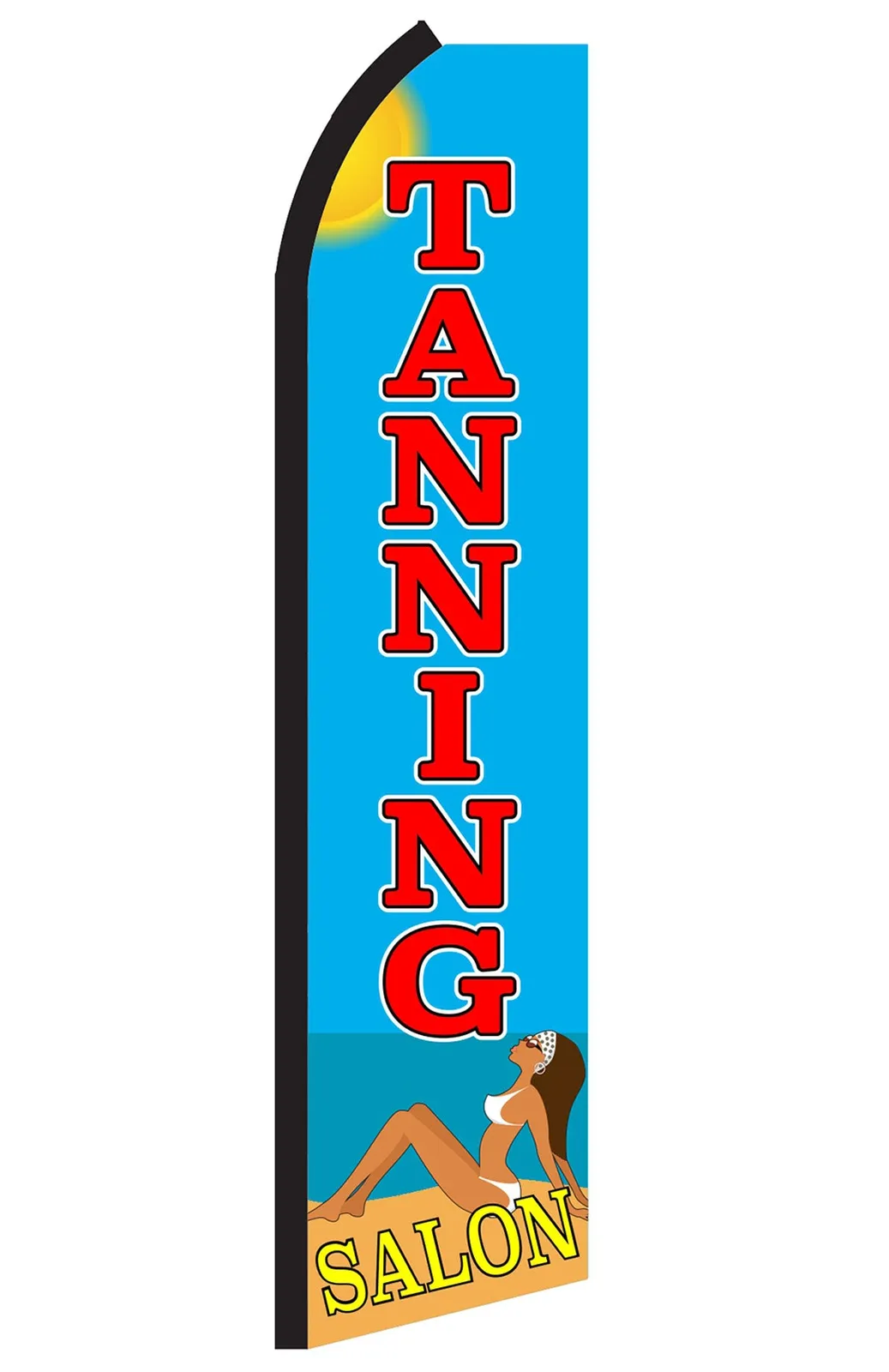 Tanning swooper feather flag, design SD8