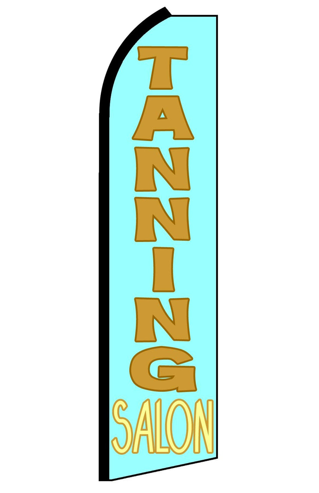 Tanning Salon swooper feather flag, design SN1