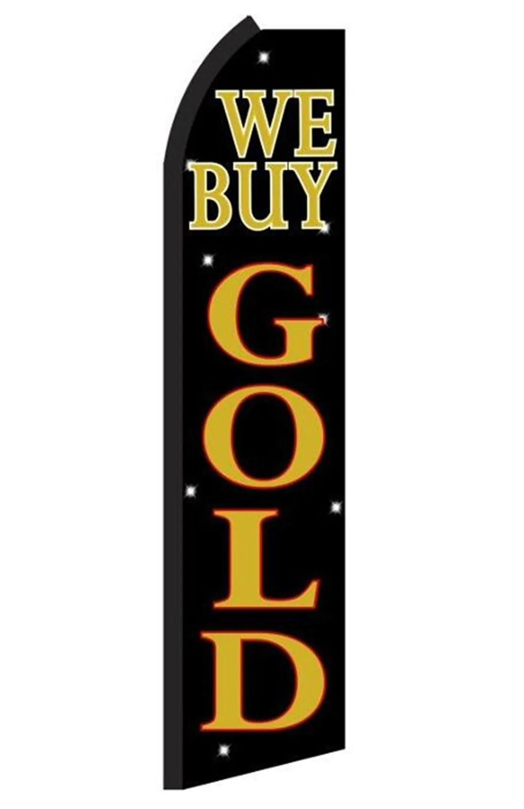 We Buy Gold swooper feather flag, design SB1