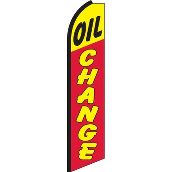 Oil Change vertical swooper feather flag, SWFL-0057