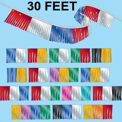 metallic fringe pennant 30ft. #700