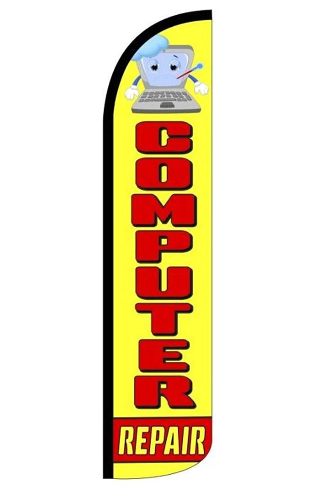Computer Repair windless feather flag, design SF-JJ0