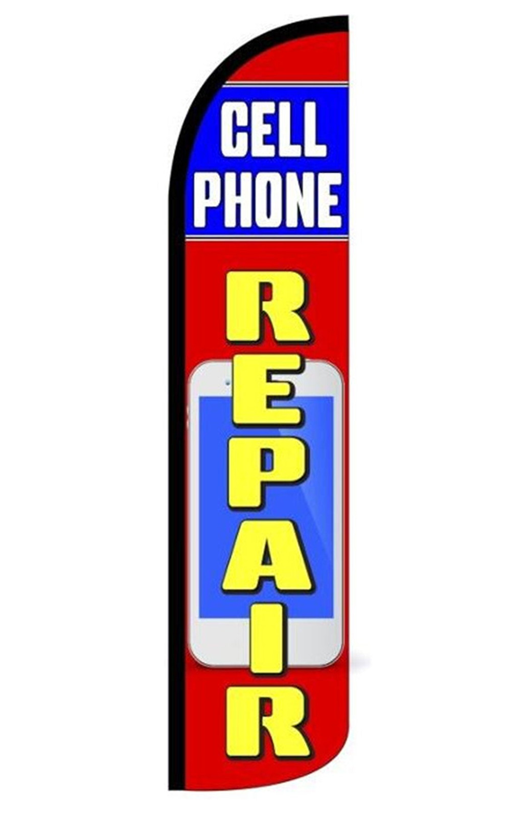 Cell Phone Repair windless feather flag, design SF-JV4