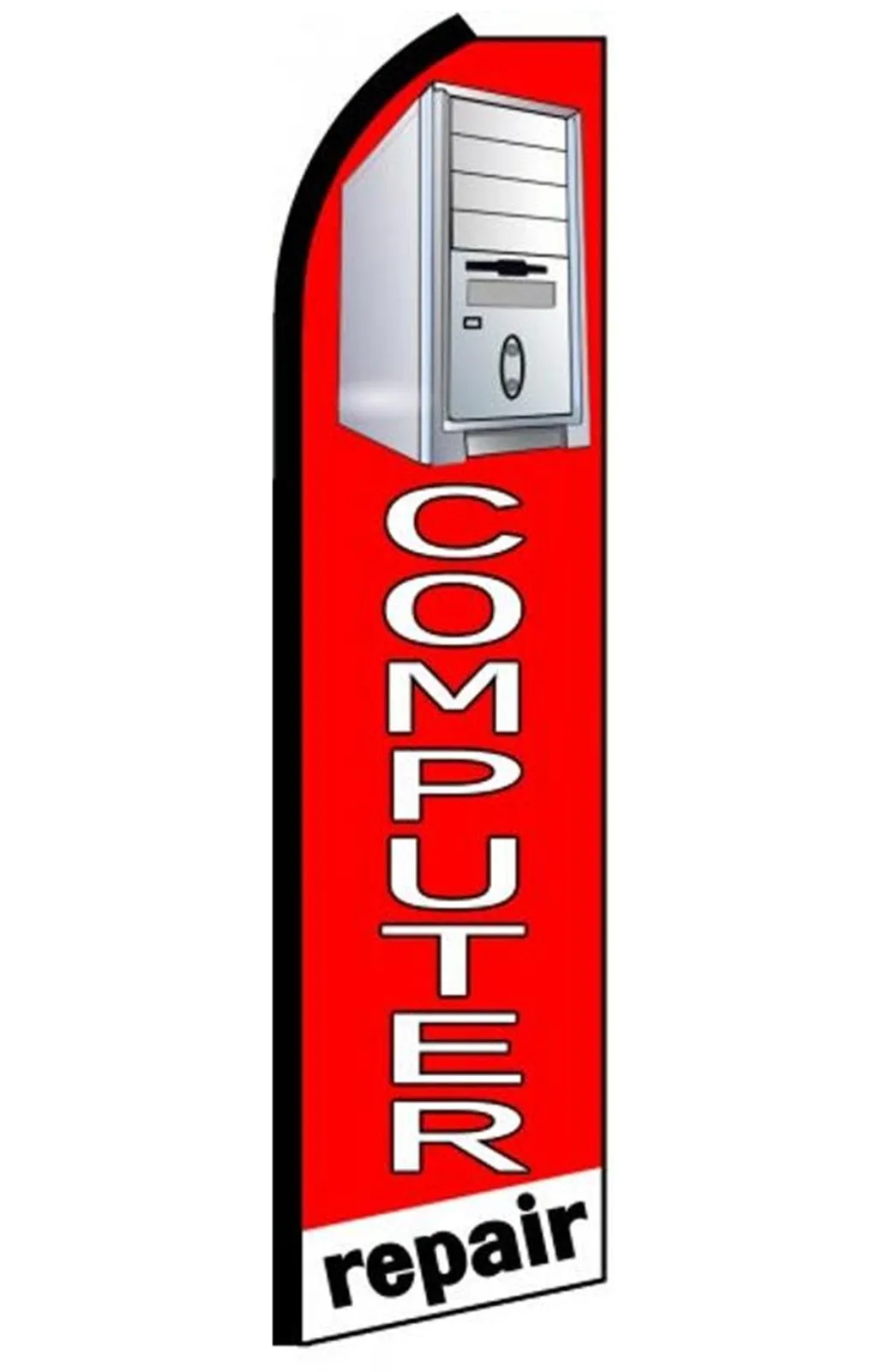 Computer Repair swooper feather flag, design MS-0561