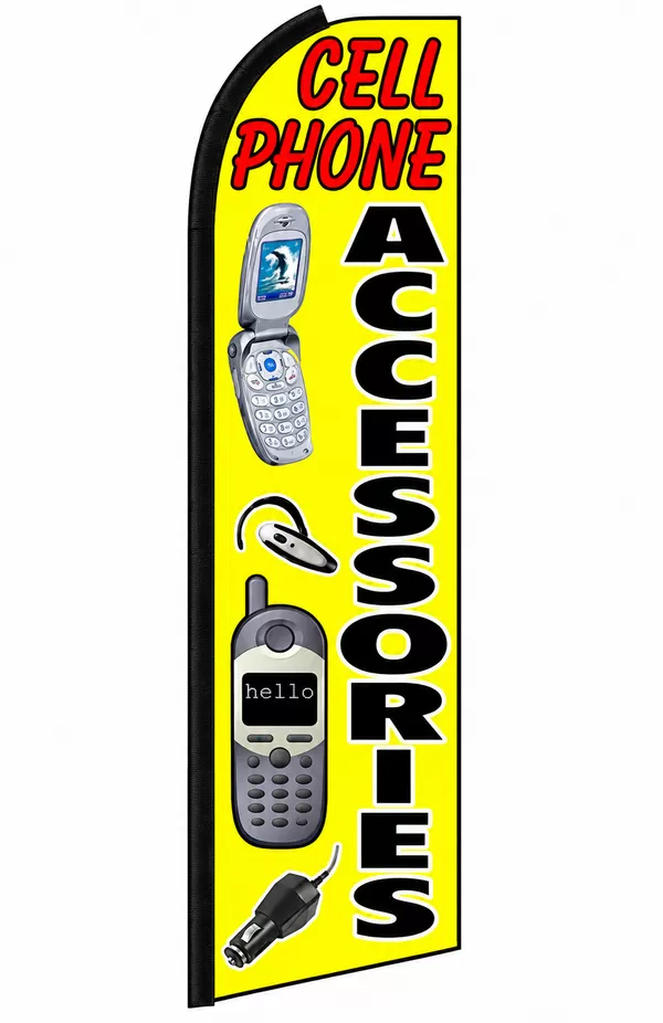 Cell Phone Accessories swooper feather flag, design SF-CELLPHACCES