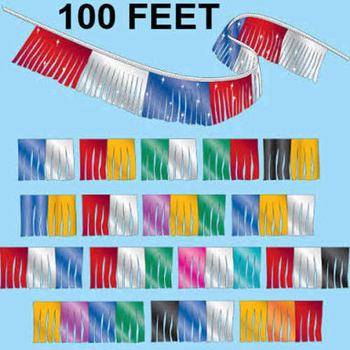 Metallic Fringe Pennants 100ft. #800