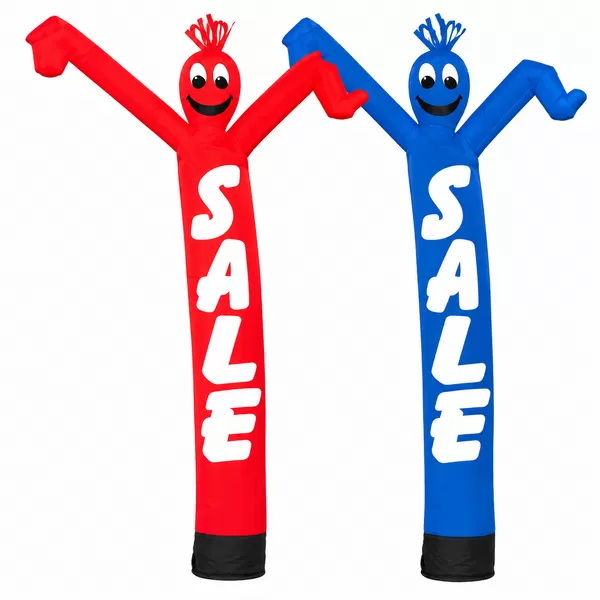 18-foot inflatable tube man with SALE advertising message