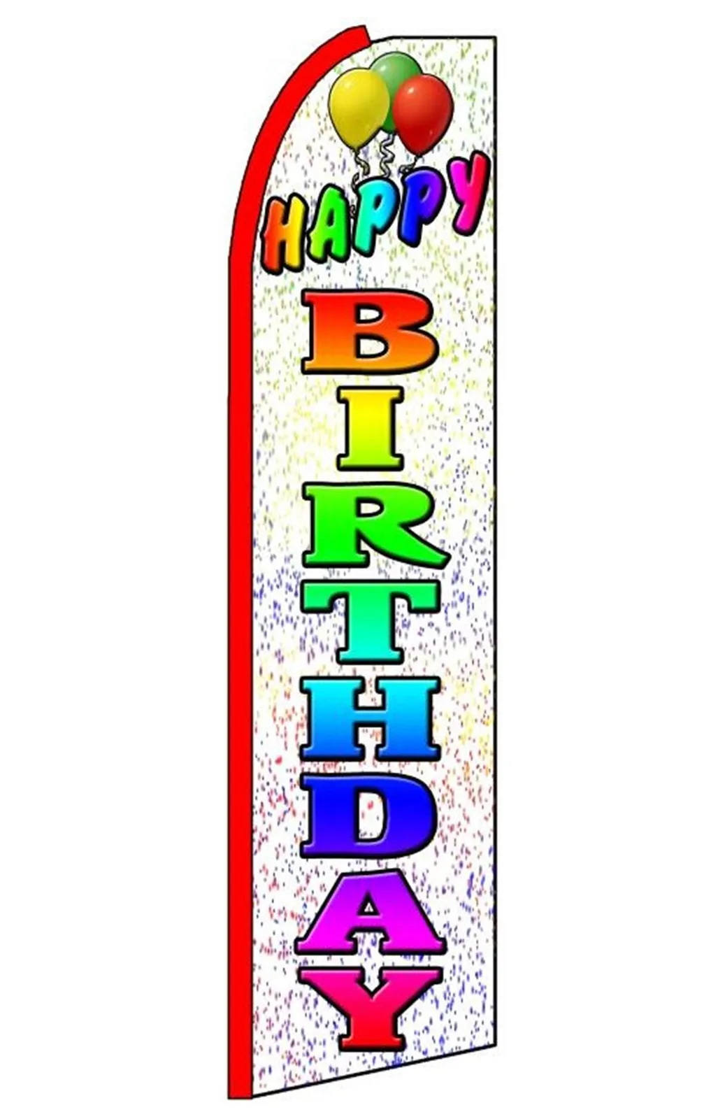 Happy Birthday Swooper Feather Flag #ms-0509