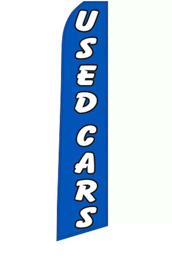 Used Cars - Blue vertical swooper feather flag, EZ831