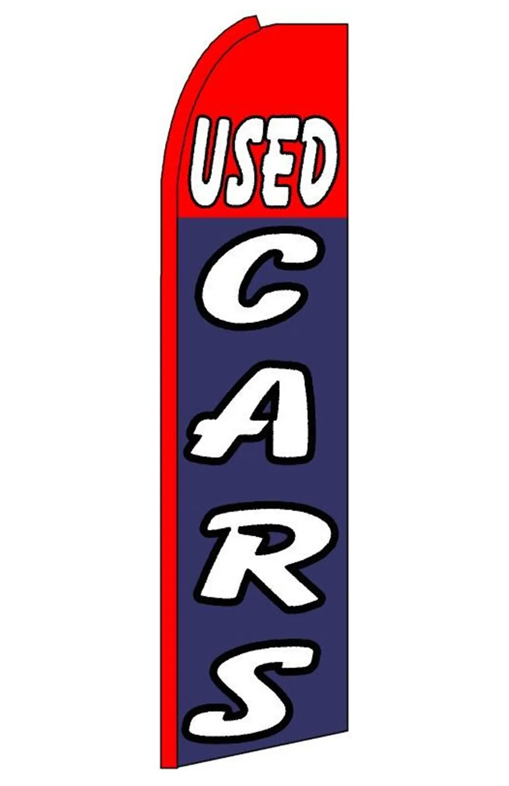 Used Cars - Red, White & Blue vertical swooper feather flag, 6SW-UCAR