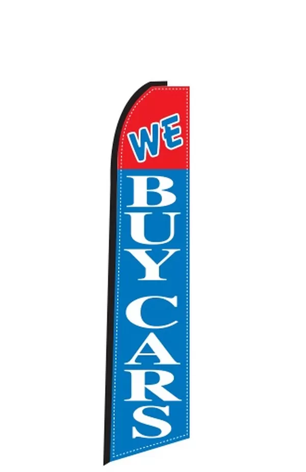 We Buy Cars vertical swooper feather flag, EZ831