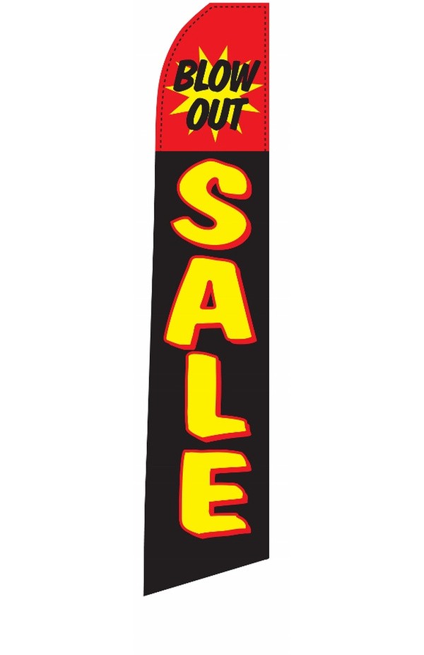 Blow Out Sale vertical swooper feather flag, EZ831