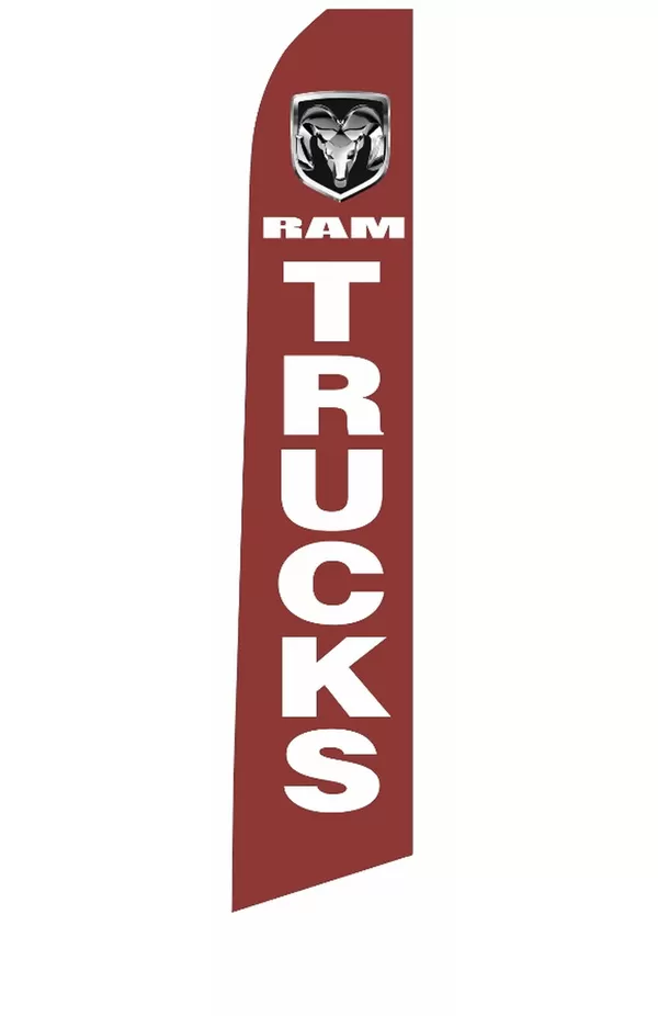 Dodge Ram Trucks vertical swooper feather flag, EZ831