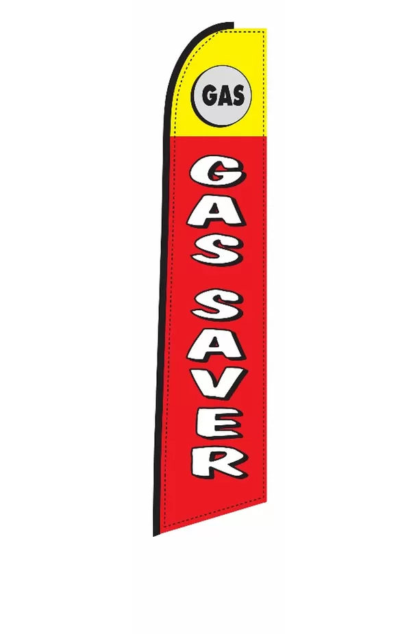 Gas Saver vertical swooper feather flag, EZ831