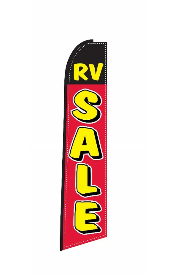 RV Sale vertical swooper feather flag, EZ831