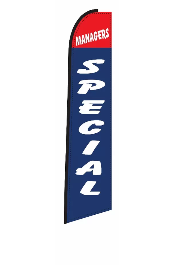 Manager's Special vertical swooper feather flag, EZ831